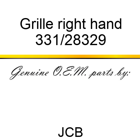 Grille right hand 331/28329