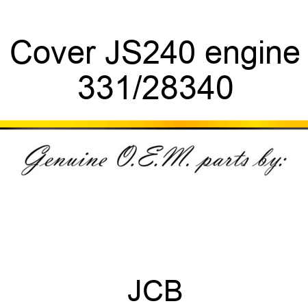 Cover JS240 engine 331/28340