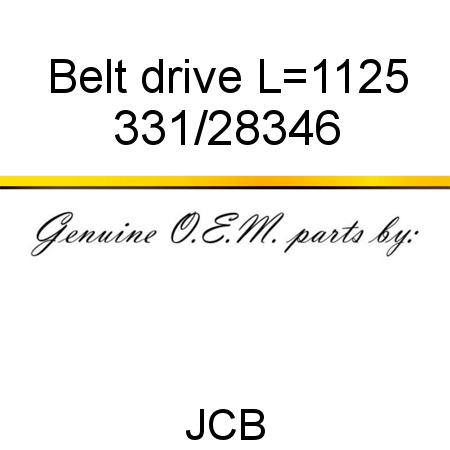 Belt, drive, L=1125 331/28346