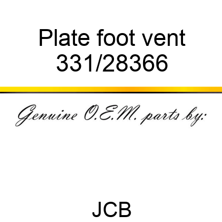 Plate foot vent 331/28366