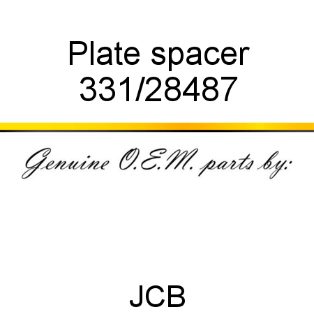 Plate, spacer 331/28487