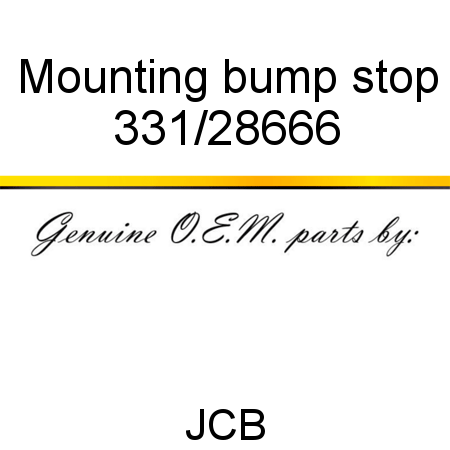 Mounting, bump stop 331/28666
