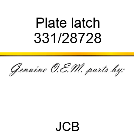 Plate latch 331/28728