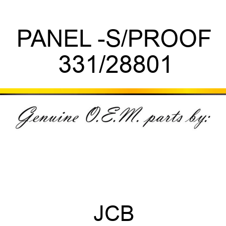 PANEL -S/PROOF 331/28801