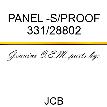 PANEL -S/PROOF 331/28802