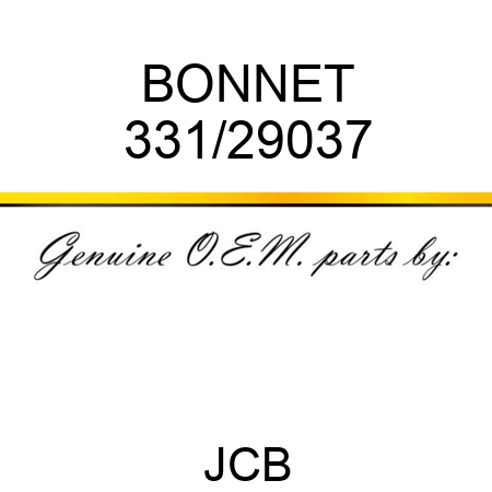 BONNET 331/29037