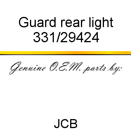 Guard, rear light 331/29424
