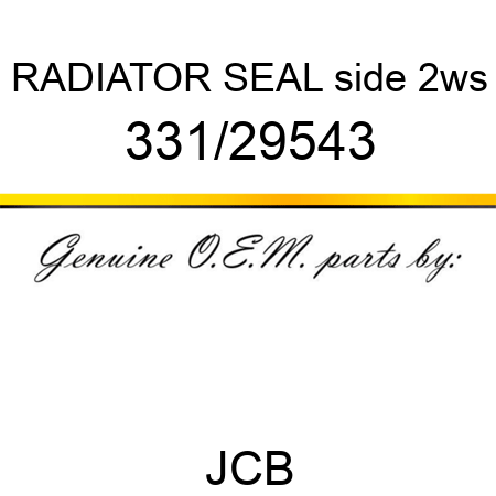RADIATOR SEAL side 2ws 331/29543