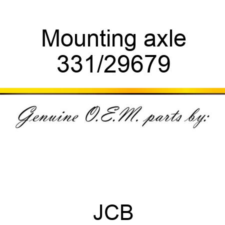Mounting axle 331/29679