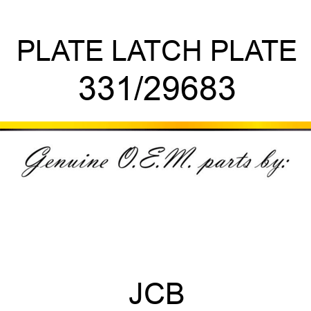 PLATE LATCH PLATE 331/29683