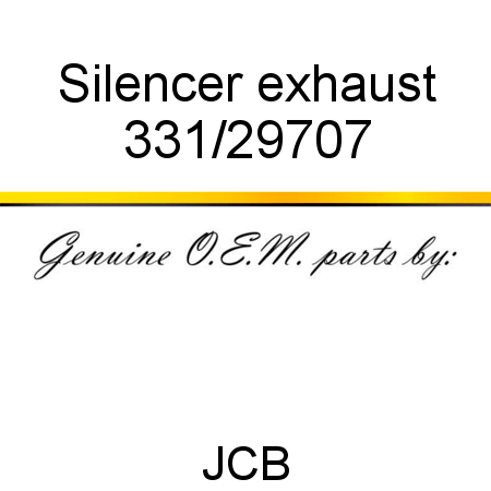 Silencer, exhaust 331/29707