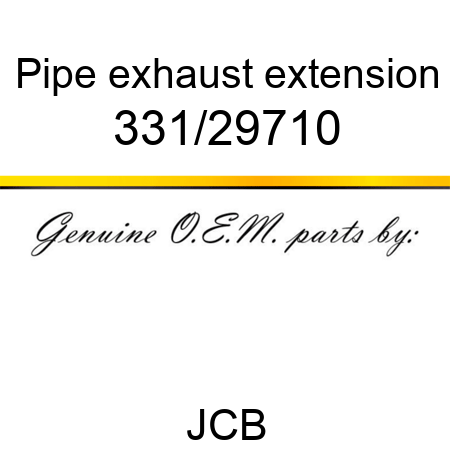 Pipe, exhaust extension 331/29710