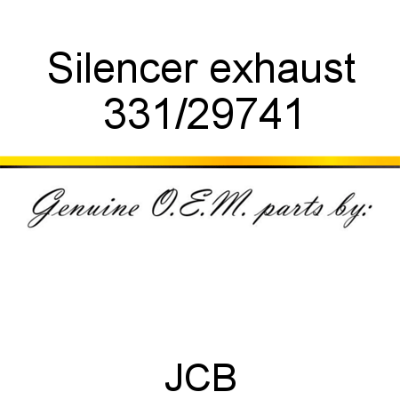Silencer, exhaust 331/29741