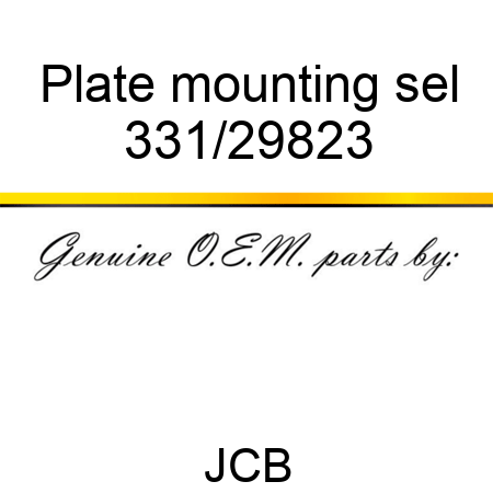 Plate mounting sel 331/29823