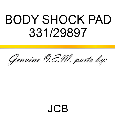 BODY SHOCK PAD 331/29897