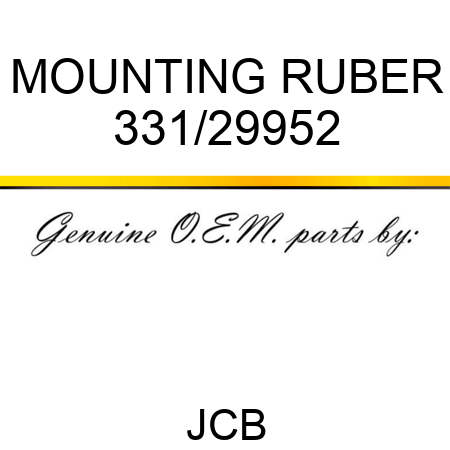 MOUNTING RUBER 331/29952