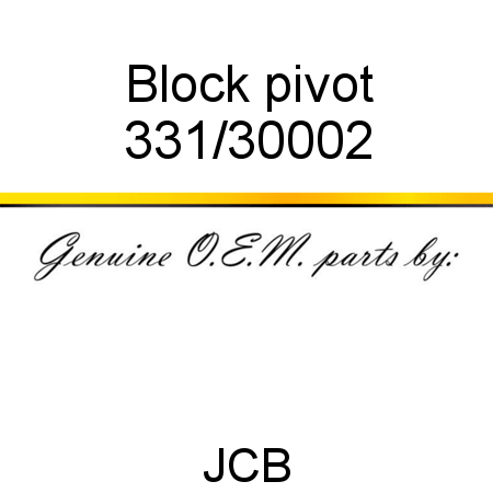 Block, pivot 331/30002