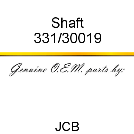 Shaft 331/30019