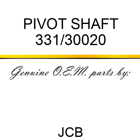 PIVOT SHAFT 331/30020