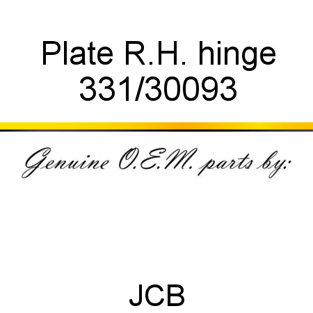 Plate, R.H. hinge 331/30093