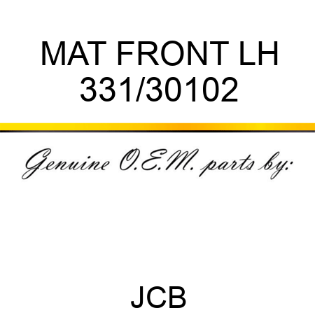 MAT FRONT LH 331/30102