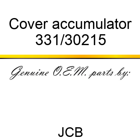 Cover accumulator 331/30215