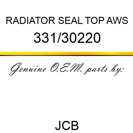 RADIATOR SEAL TOP AWS 331/30220
