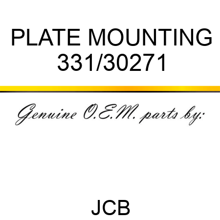 PLATE MOUNTING 331/30271