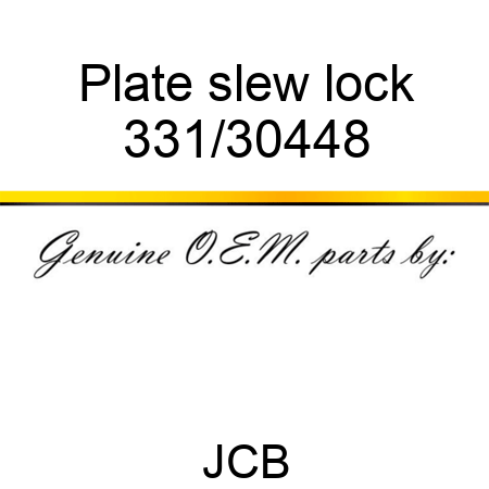 Plate slew lock 331/30448