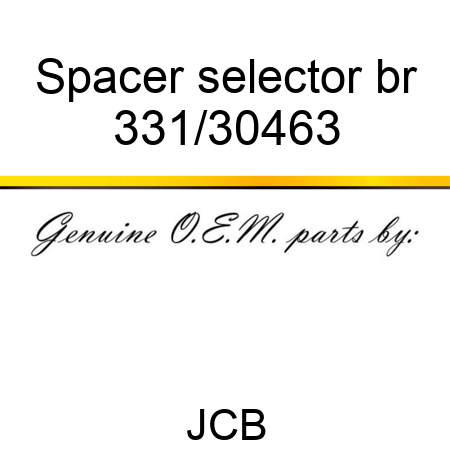 Spacer selector br 331/30463