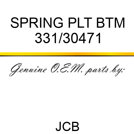 SPRING PLT BTM 331/30471