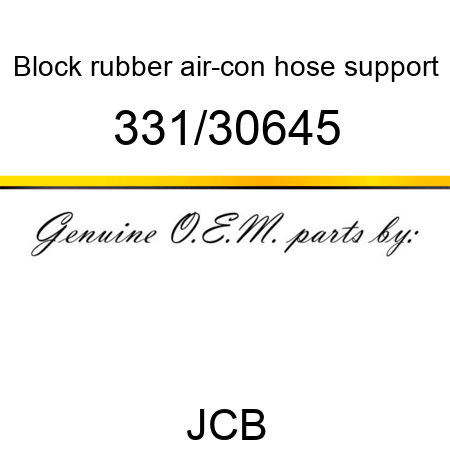 Block, rubber, air-con hose support 331/30645