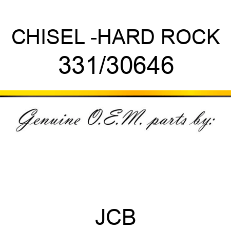 CHISEL -HARD ROCK 331/30646