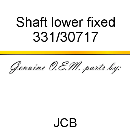 Shaft, lower, fixed 331/30717