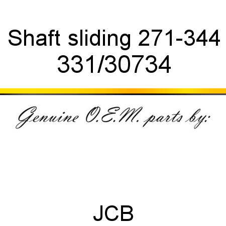 Shaft, sliding 271-344 331/30734