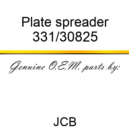 Plate spreader 331/30825