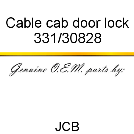 Cable, cab door lock 331/30828
