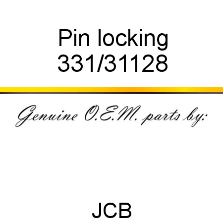Pin, locking 331/31128