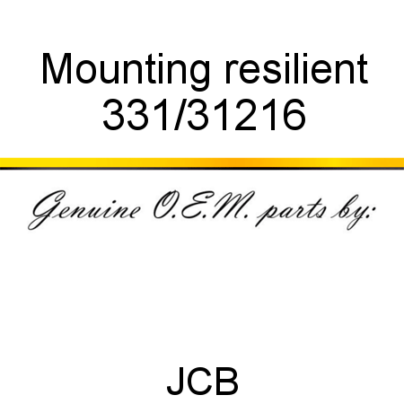 Mounting, resilient 331/31216