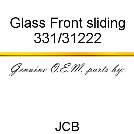 Glass, Front sliding 331/31222