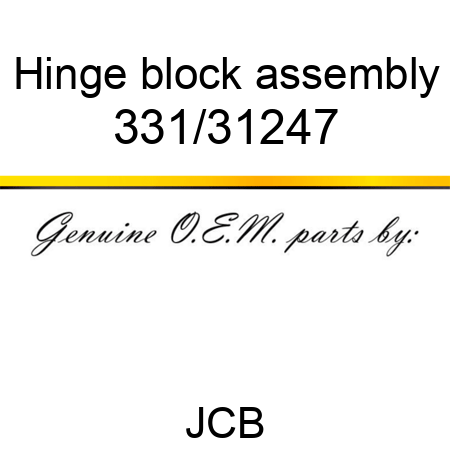 Hinge, block, assembly 331/31247