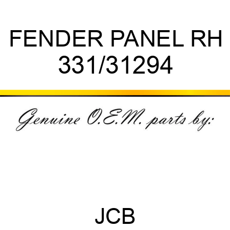 FENDER PANEL RH 331/31294