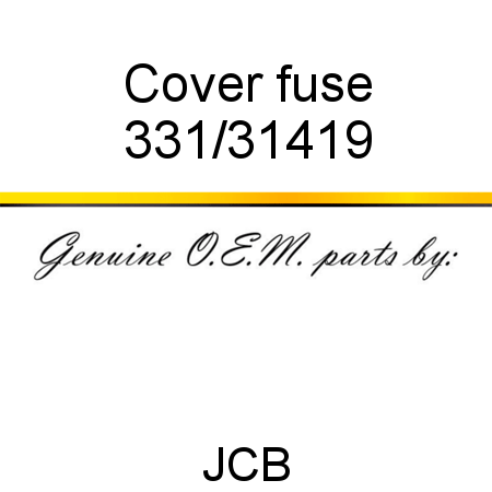 Cover, fuse 331/31419