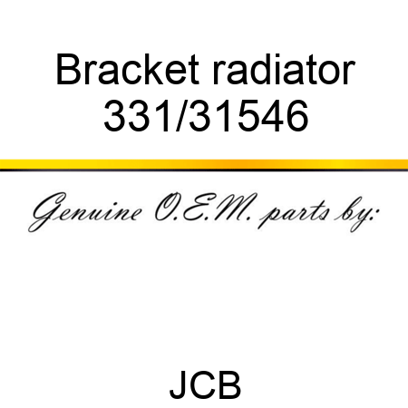 Bracket radiator 331/31546