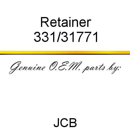 Retainer 331/31771