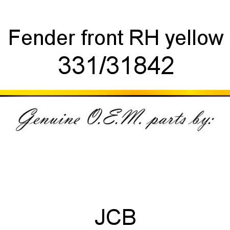 Fender, front RH, yellow 331/31842