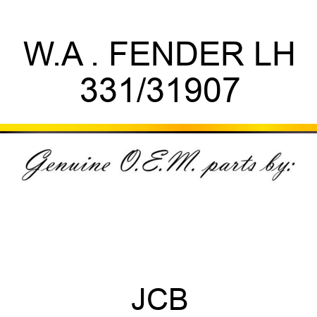 W.A . FENDER LH 331/31907