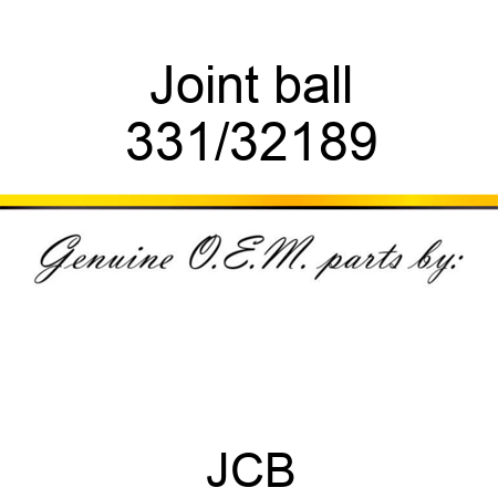 Joint ball 331/32189