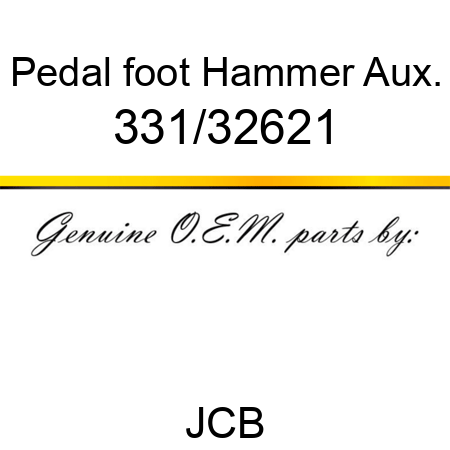 Pedal, foot, Hammer Aux. 331/32621