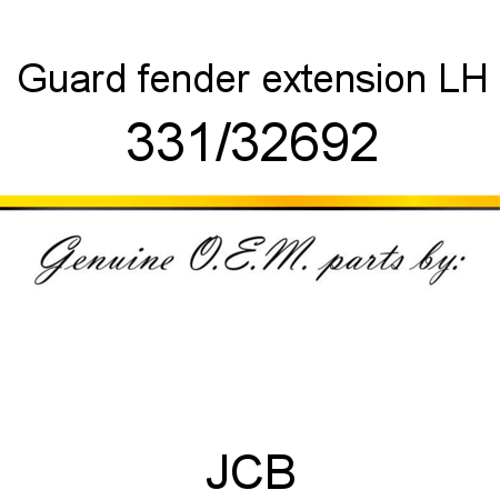 Guard, fender extension LH 331/32692
